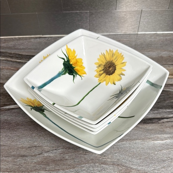 Skye Mcghie Other - ⭐️ HOST PICK ⭐️ Skye Mcghie STEMS Sunflower Square Dinnerware Set